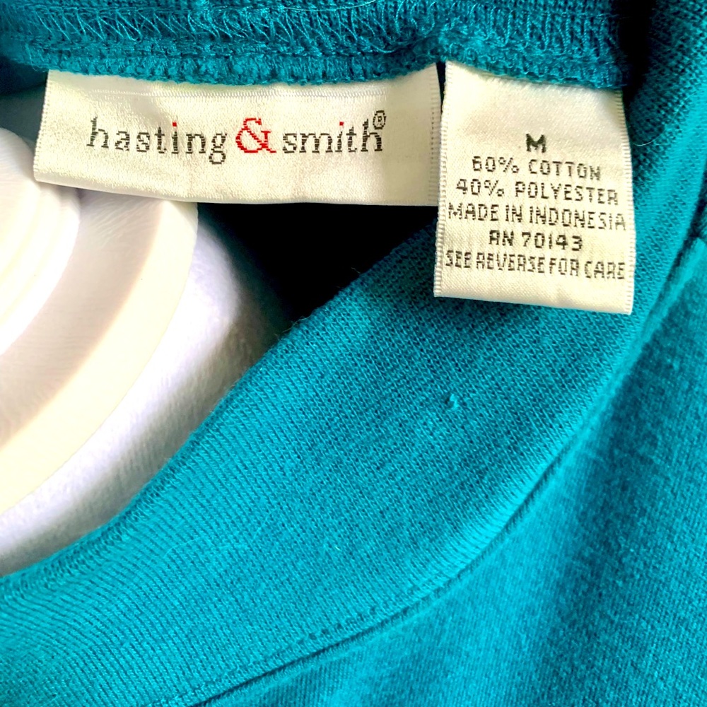 🦋 Women’s Turquoise Mockneck by hasting & smith - Picture 8 of 12